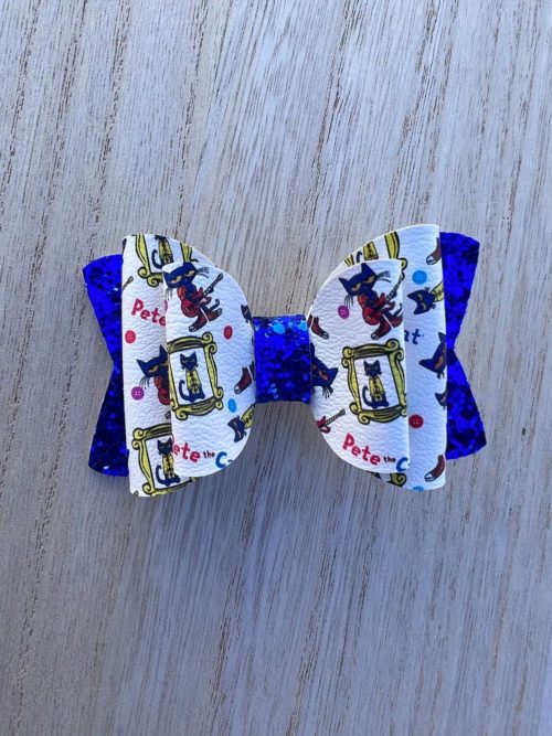 Pete The Cat Triple Layer Bow