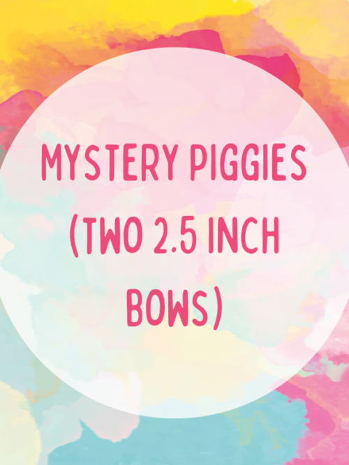 Mystery Piggies Faux Leather Bow